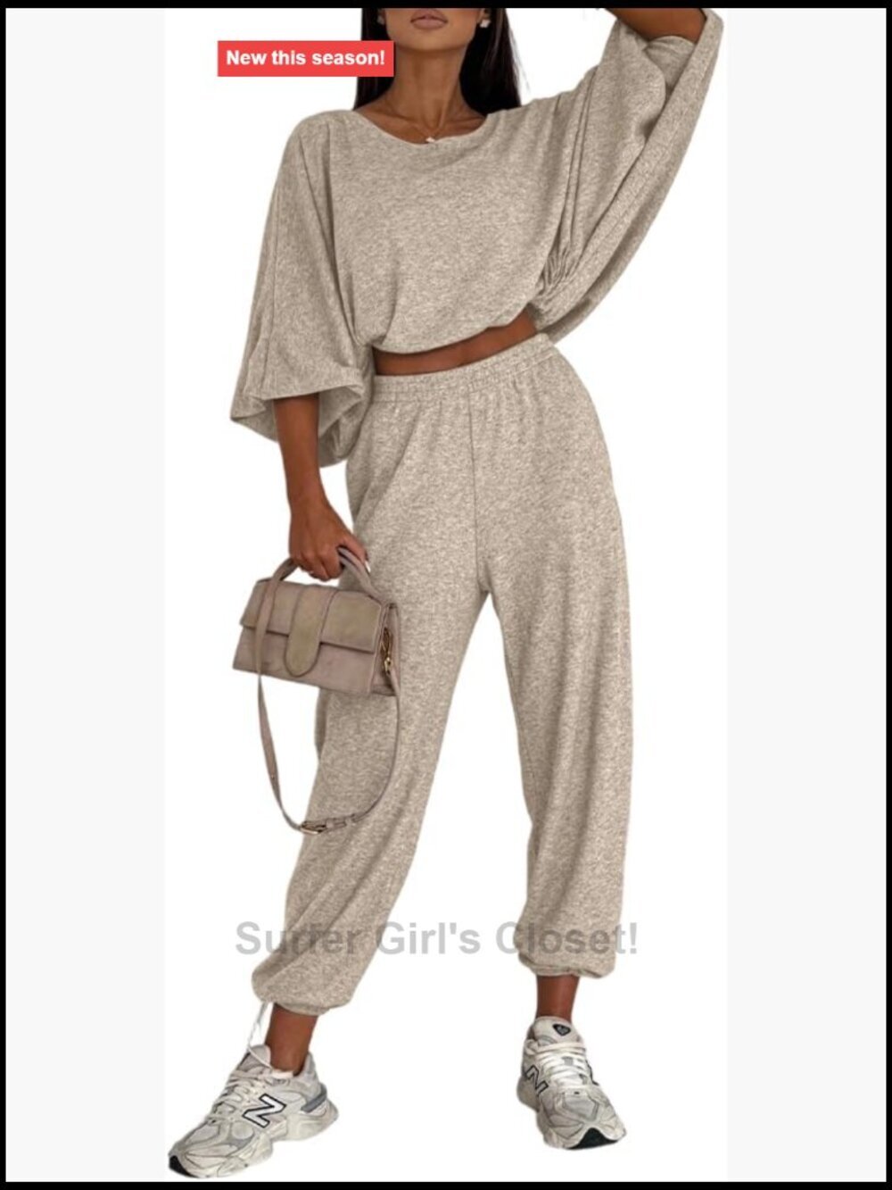 2 Piece Lounge Set Bubble Crop Top Drawstring Jogger Pants Matching Travel
